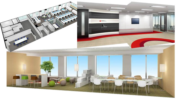 エムシーオー株式会社　オフィスのイメージCG作成例